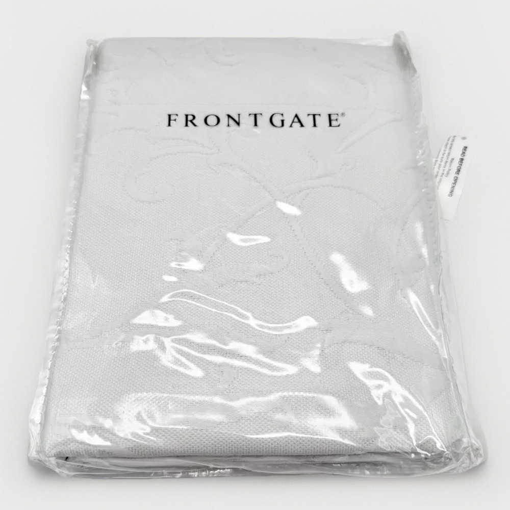 New Frontgate Flourish Euro Sham Fog Grey 25"x25" Egyptian Cotton Portugal